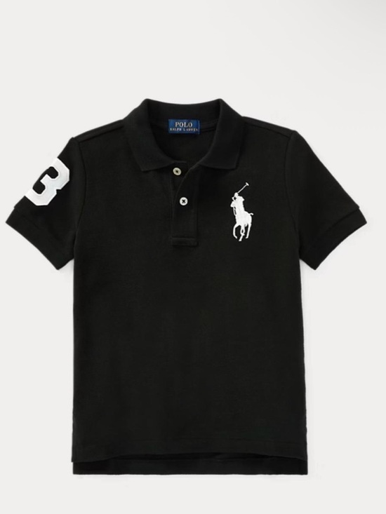 Polo Ralph Lauren Other - Polo by Ralph Lauren Black Polo Shirt with White Pony & Sleeve Number